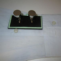 Rhodium Plated Round Cufflinks (Screen printed)